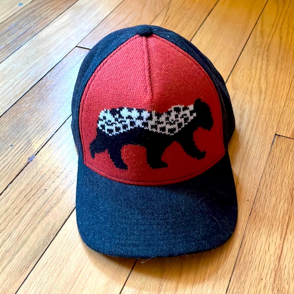 Pistil Ursa Bear Wool Blend Trucker Hat in Rhubarb